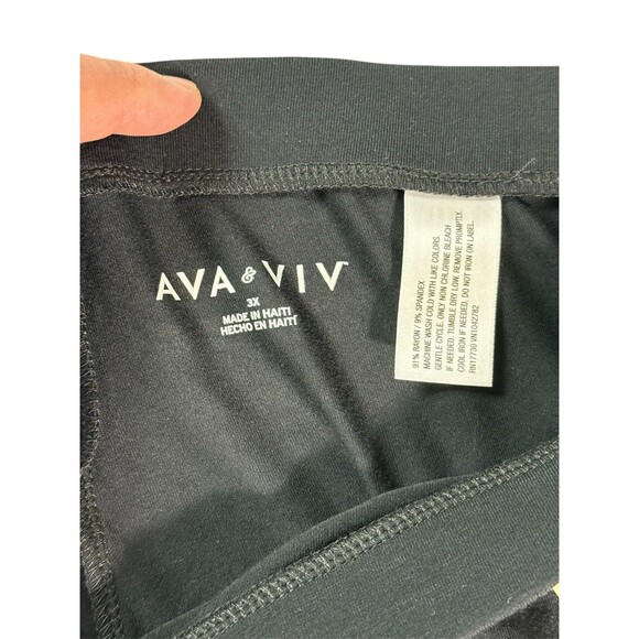Ava And Viv 3x Leggings Target Womens Black VN1042782 - Picture 5 of 13